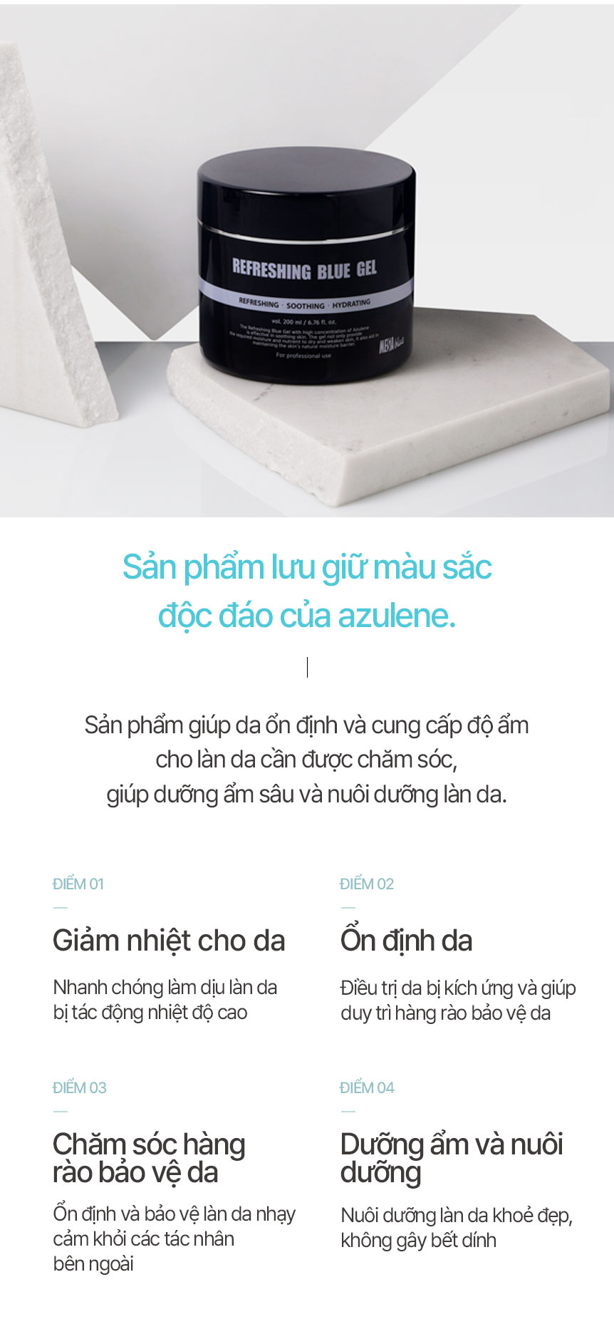 Kem dưỡng ẩm MESABLUE REFRESING BLUE GEL 200ml