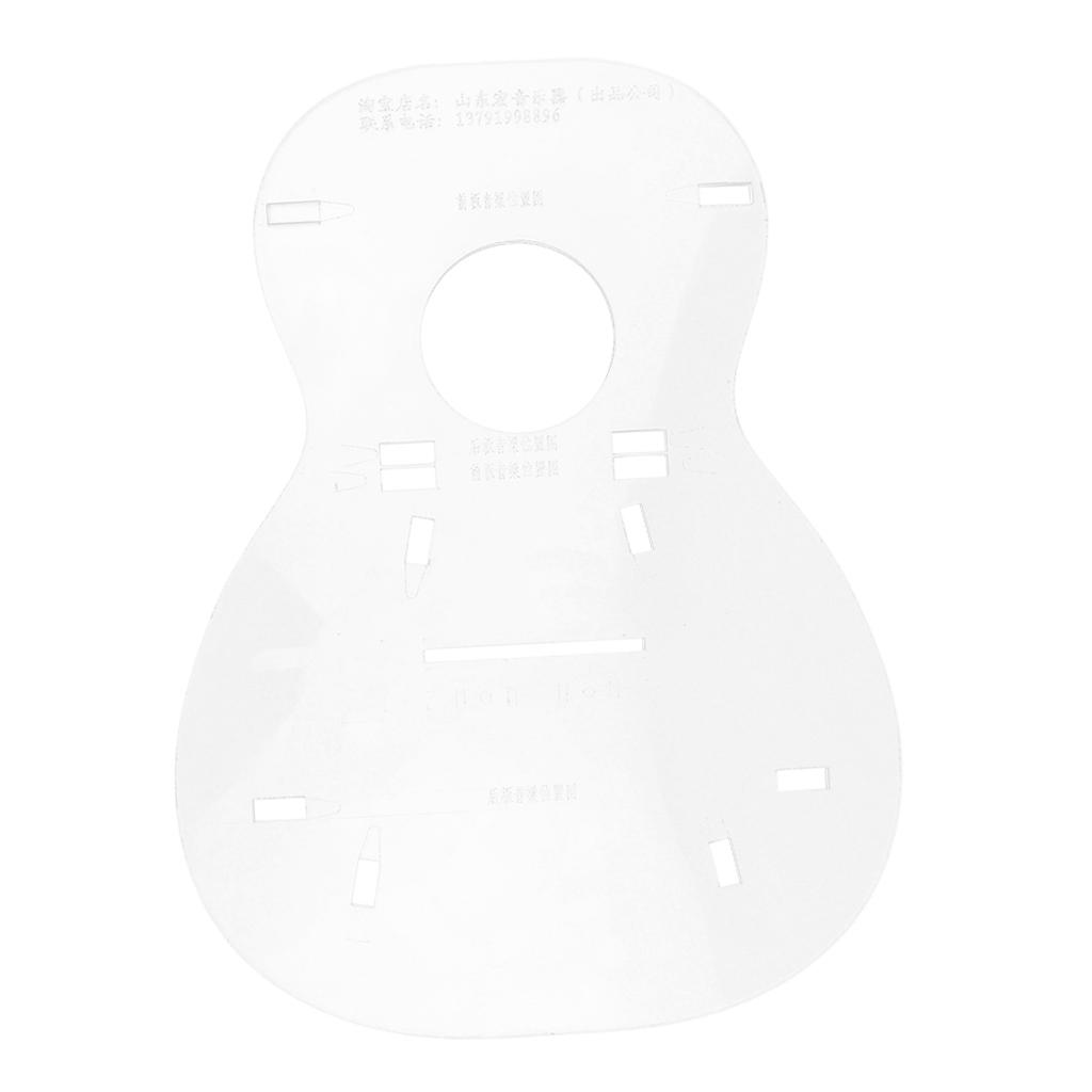 23inch Transparent Ukulele Uke Acrylic Body Template for Guitar DIY