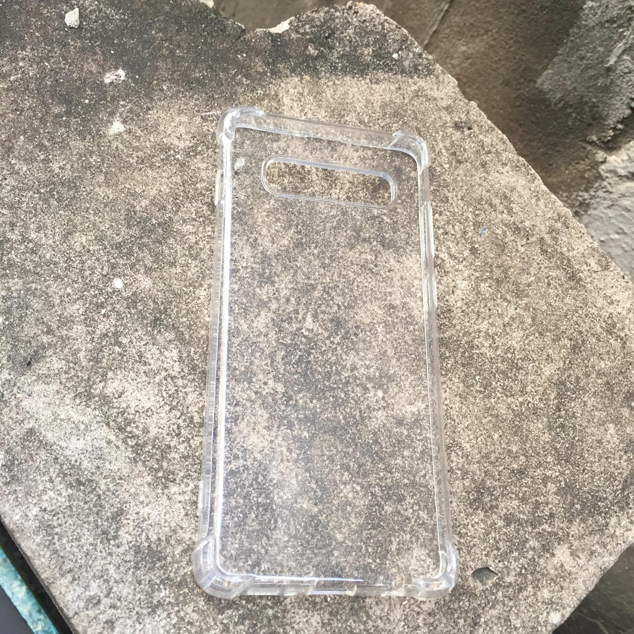 Ốp lưng silicon cho Samsung Galaxy S10 Plus - chống sốc gờ cao 4 góc trong suốt