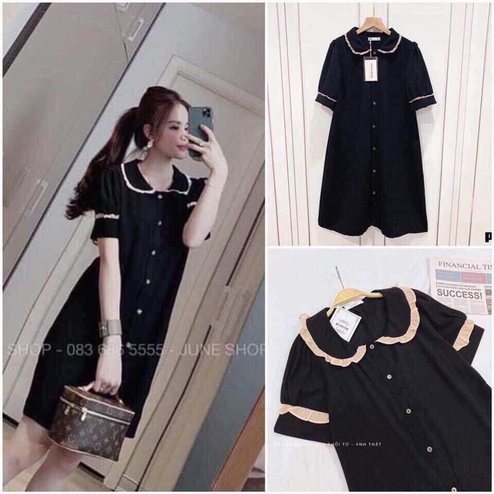 Váy bầu thời trang thiết kế dài ta chất cát hàn châu freesize từ 45 đến 70kg