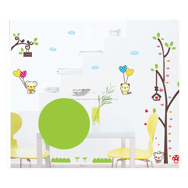 Decal Dán Tường Thước Đo Gấu TD22