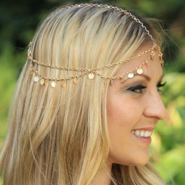 Bờm tóc bohemian - Vòng đội đầu head chain boho style