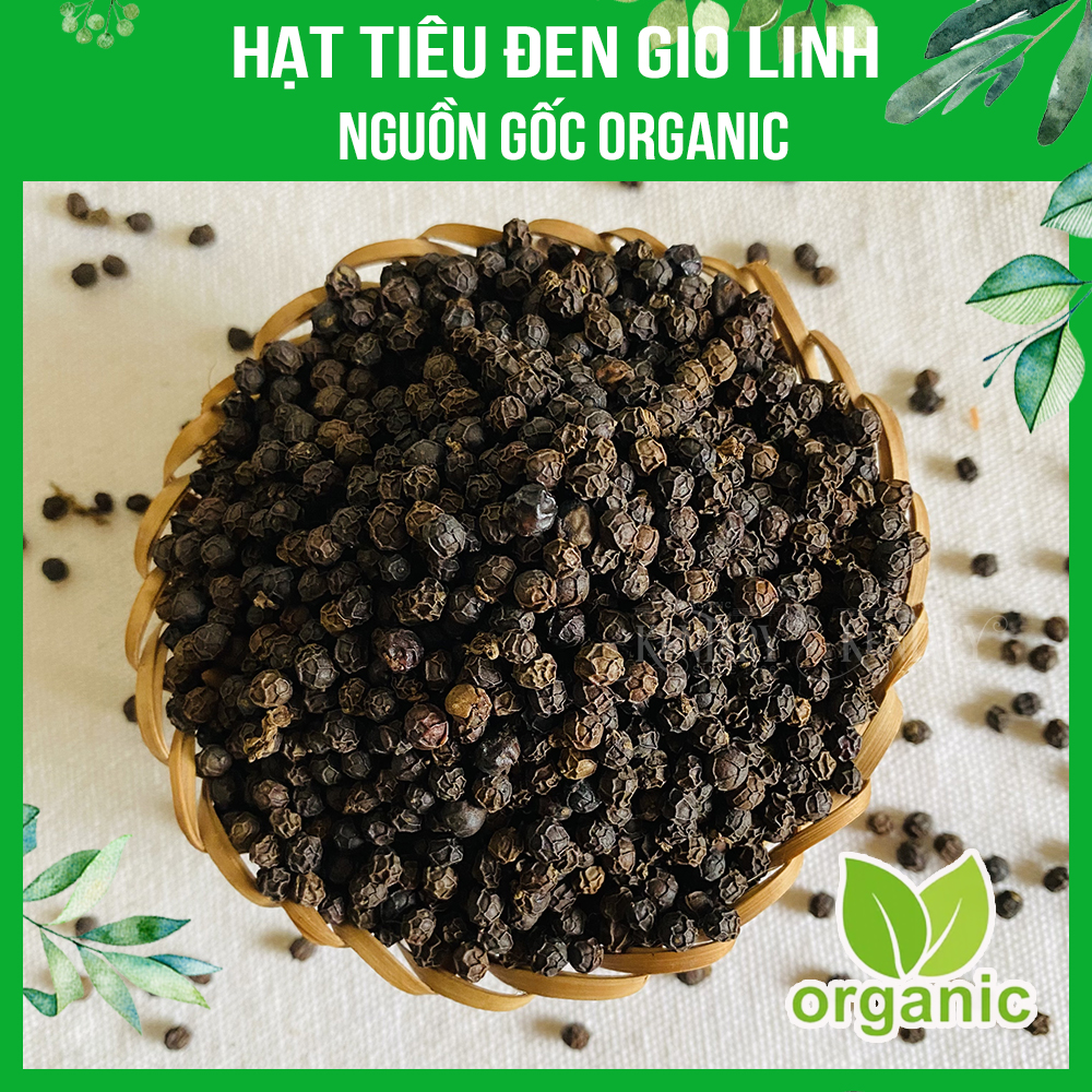 Hạt tiêu đen Gio Linh organic Kentary túi 100gr - Trồng đất đỏ bazan - Hạt chắc, thơm nồng cay đặc biệt, không hóa chất