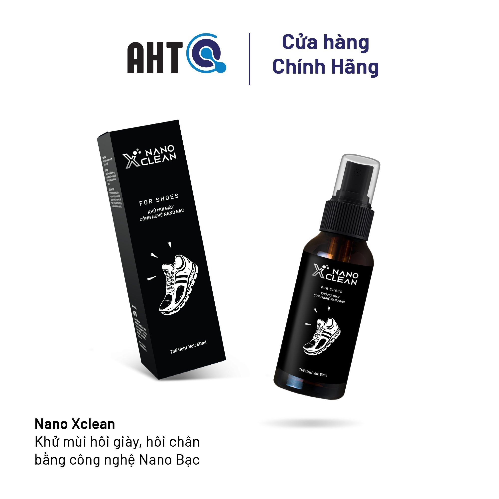 Chai xịt giày diệt khuẩn khử mùi hôi giày hôi chân nano bạc Nano Xclean For Shoes