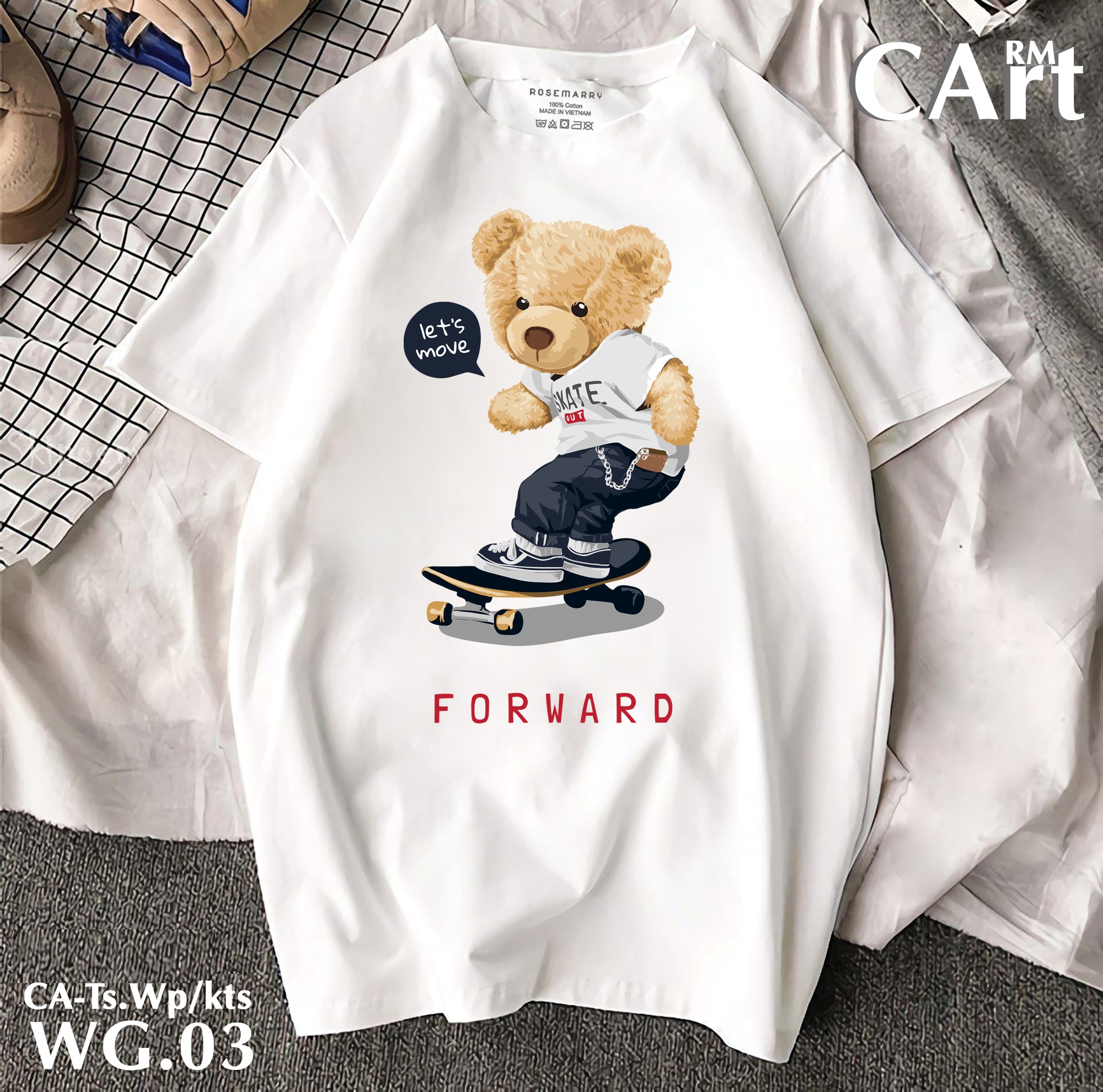 Áo Thun Unisex Premium in hình GẤU Bear Toy Forward, Phông Nam Nữ Form rộng 100% Cotton Co Giãn 4 Chiều
