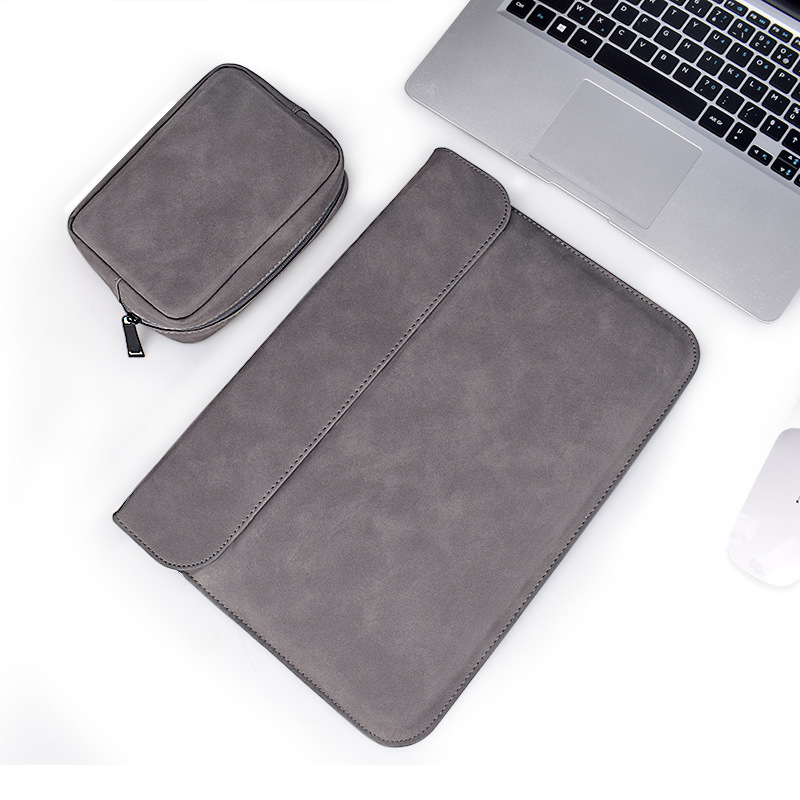 Túi da đựng, chống sốc dành cho laptop, macbook đa năng 1 ngăn khóa nam châm tiện lợi nhiều màu size 13.3 inch, 14.1-15.4 - kèm túi đựng phụ kiện công nghệ