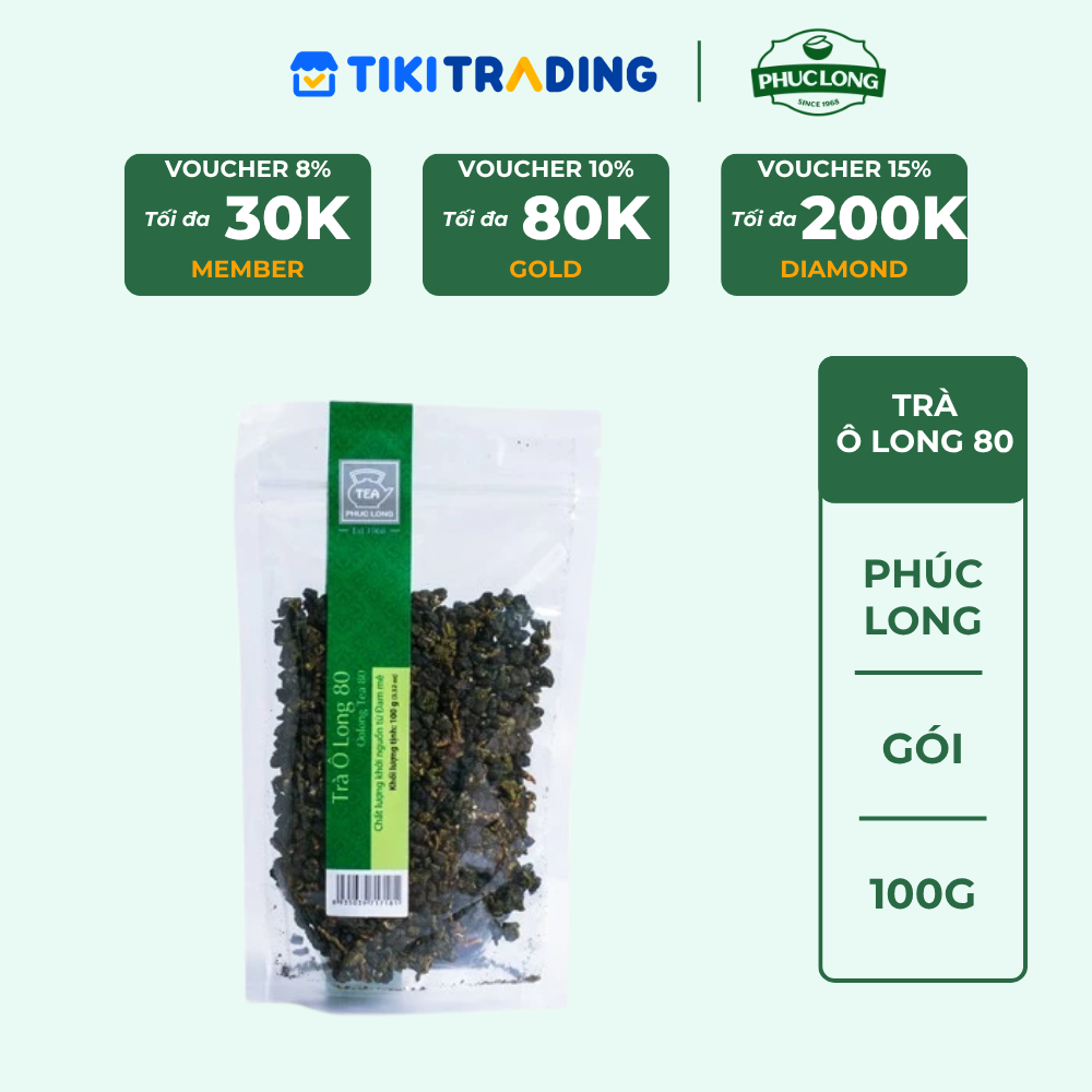 Trà Ô Long 80 100GR Phúc Long