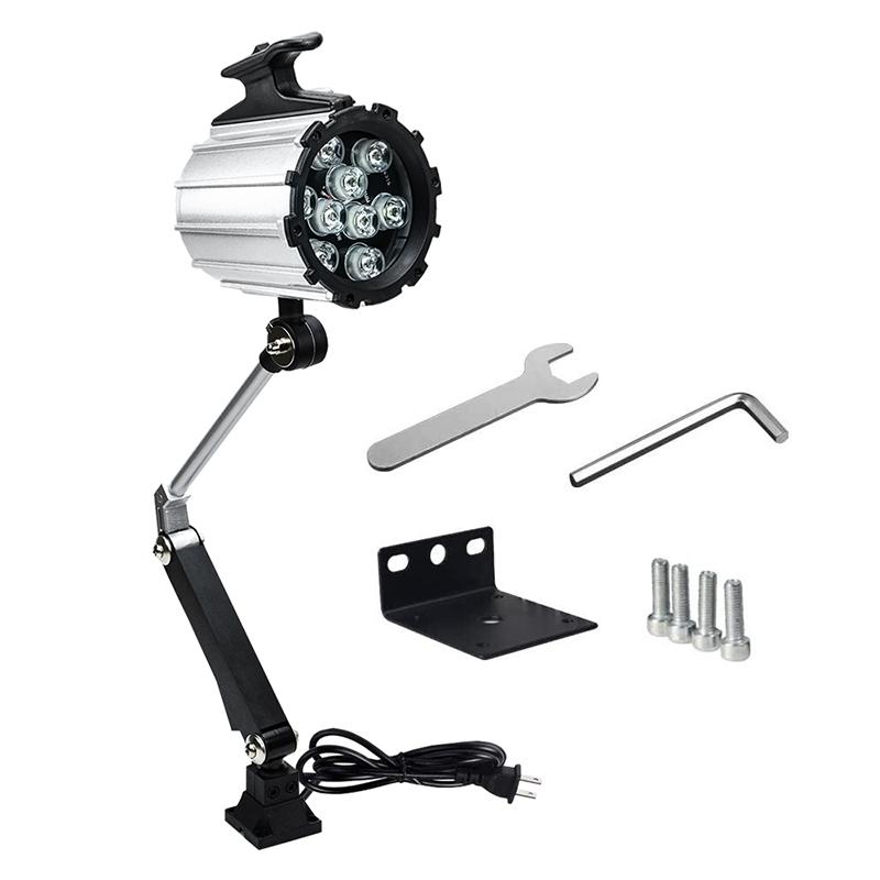 Đèn Công Nghiệp Chống Nước Cánh Tay Dài Dầu Chống Bụi Đế Cố Định 9W 110-220V LED Máy CNC Ánh Sáng