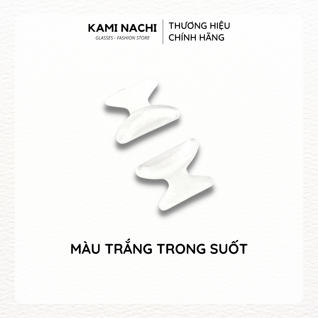 Bộ 2 miếng đệm mũi silicon hình cánh bướm có mặt dán keo cho mắt kính KAMI NACHI