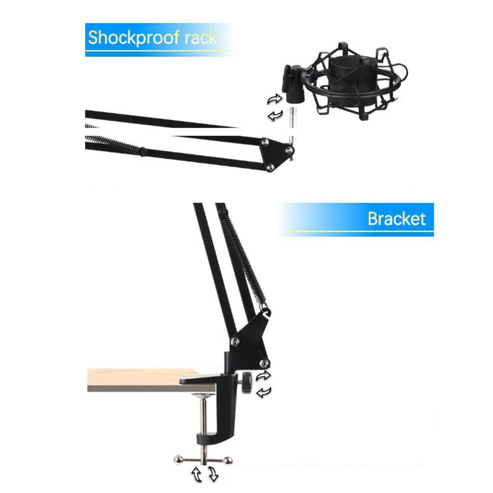 Microphone Arm Stand, Heavy Duty Mic Arm Microphone Stand Scissor Boom Stands