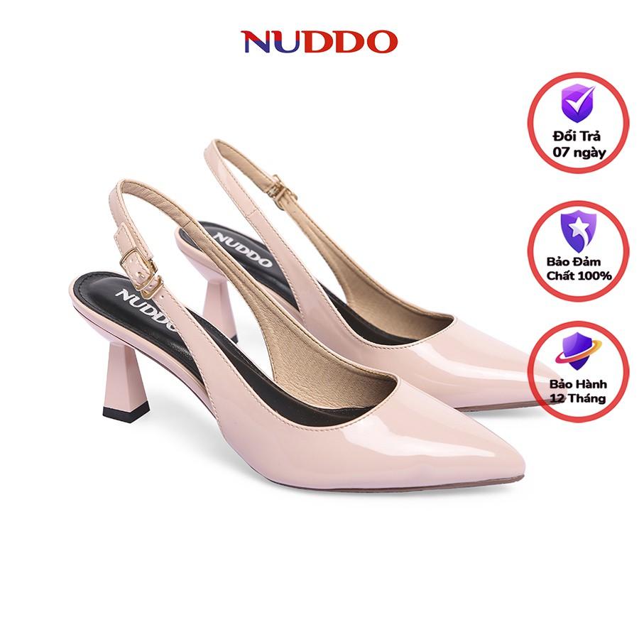 Giày slingback cao gót nữ công sở NUDDO mũi nhọn gót nhọn 7 phân thời trang Hàn Quốc cao cấp