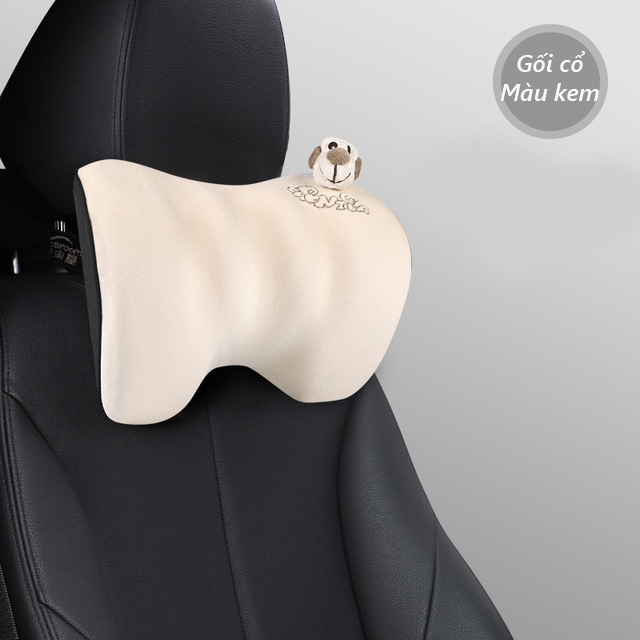Gối tựa đầu, tựa lưng ICAROOM cao su non dành cho xe ô tô và ghế văn phòng chống đau lưng