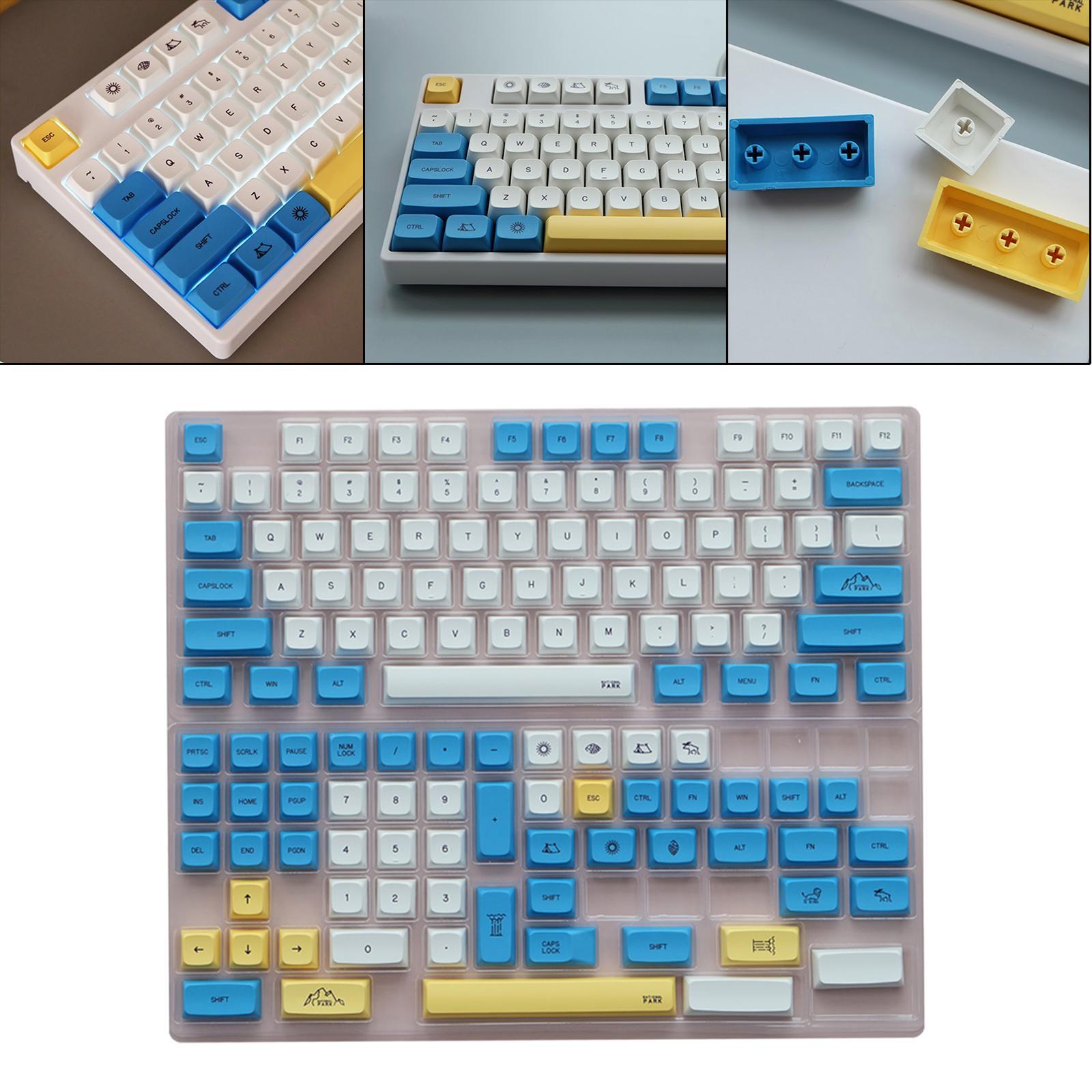 PBT 132 Keys Keycaps for 64 87 104 Gaming Mechanical Keyboard Accessories