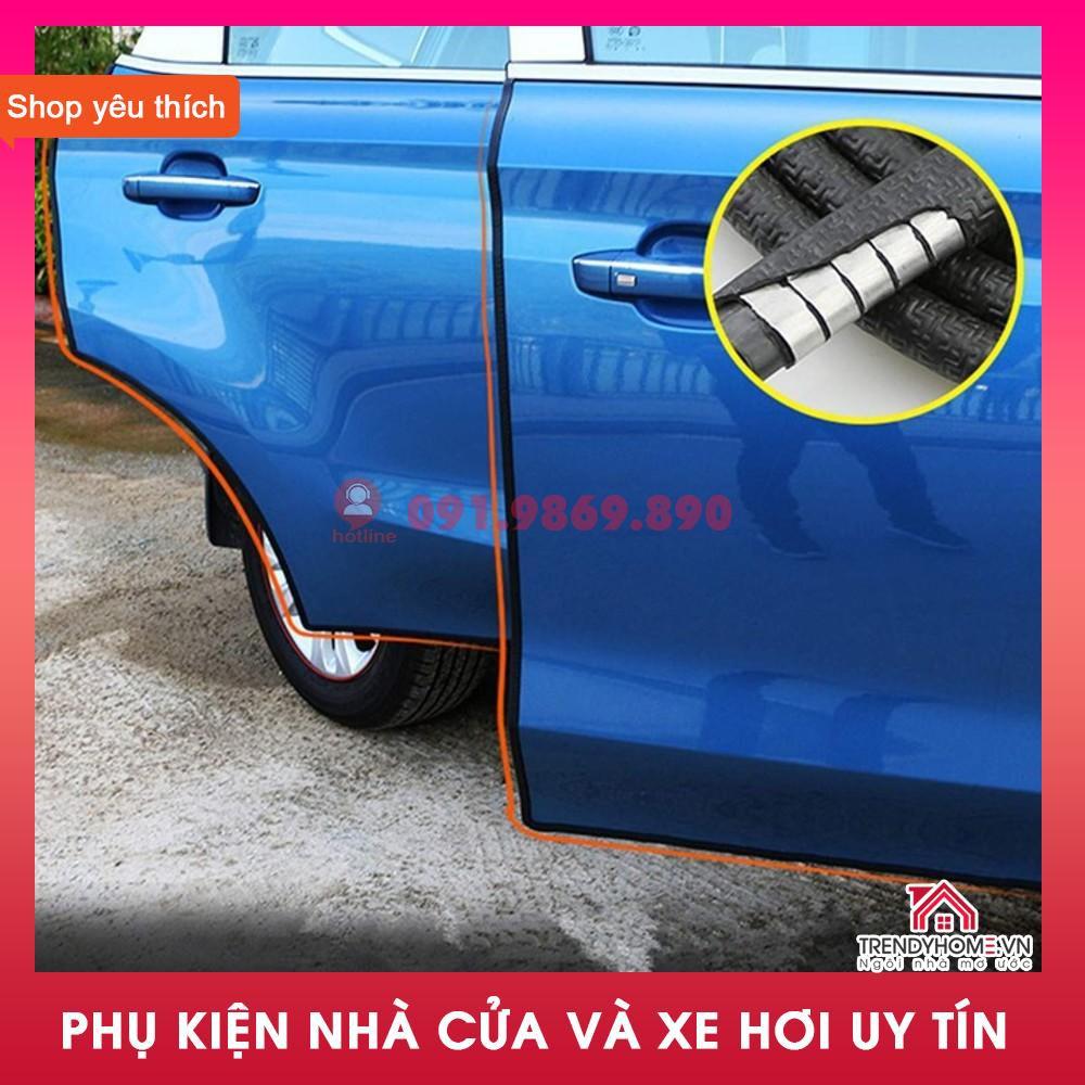 Cuộn 6 mét Gioăng lõi thép chữ U nẹp viền cửa xe ô tô bảo vệ cánh cửa và chống va chạm