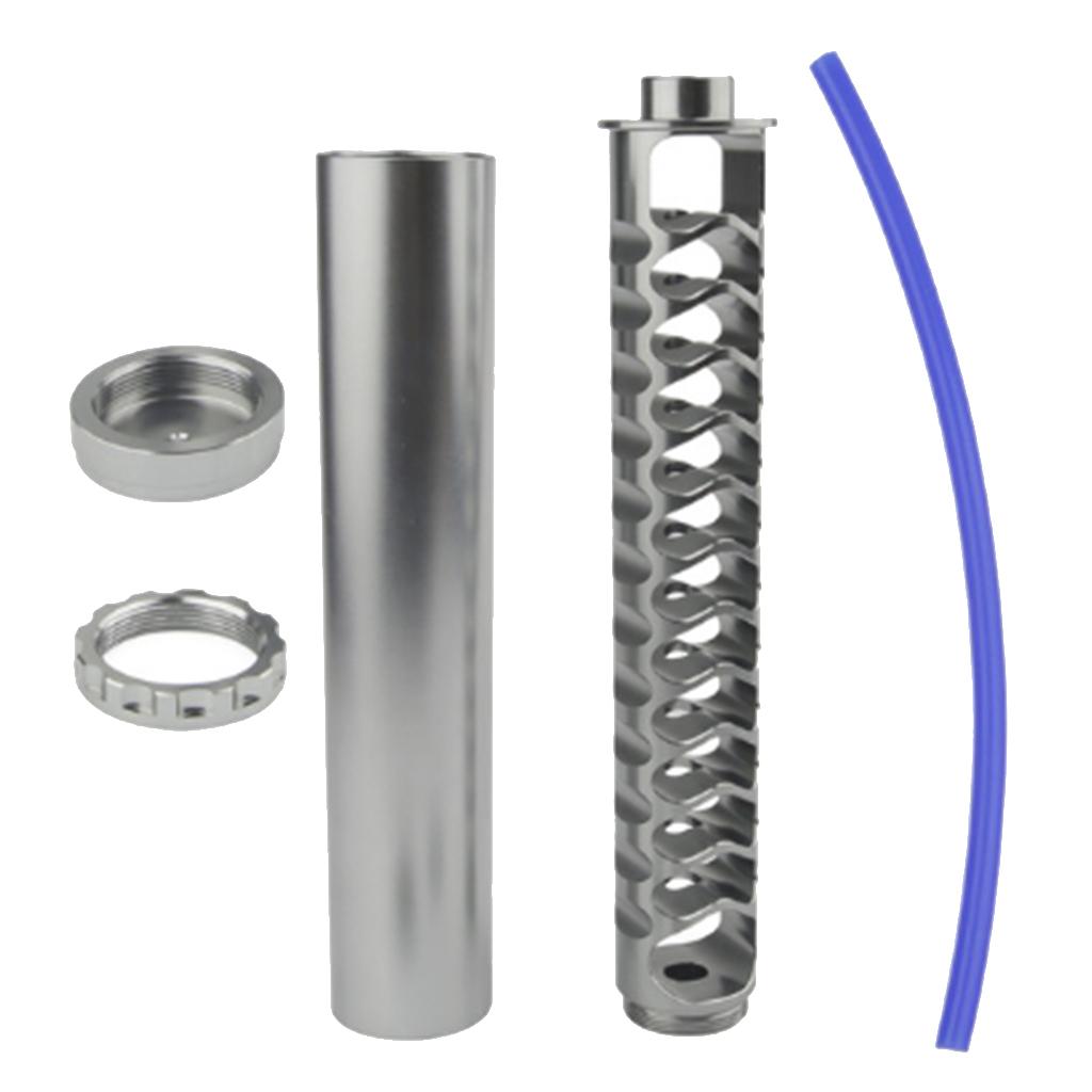 2 Set 6in Single-core Spiral Automotive Fuel Filter 1/2''-28 Titanium