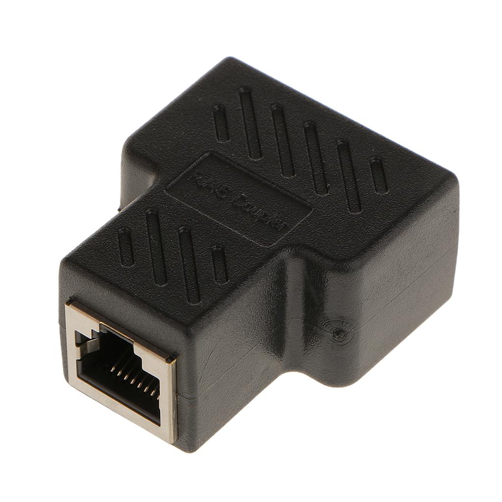 1 to 2 Port RJ45 LAN Ethernet Network Connector Splitter Adapter Plug