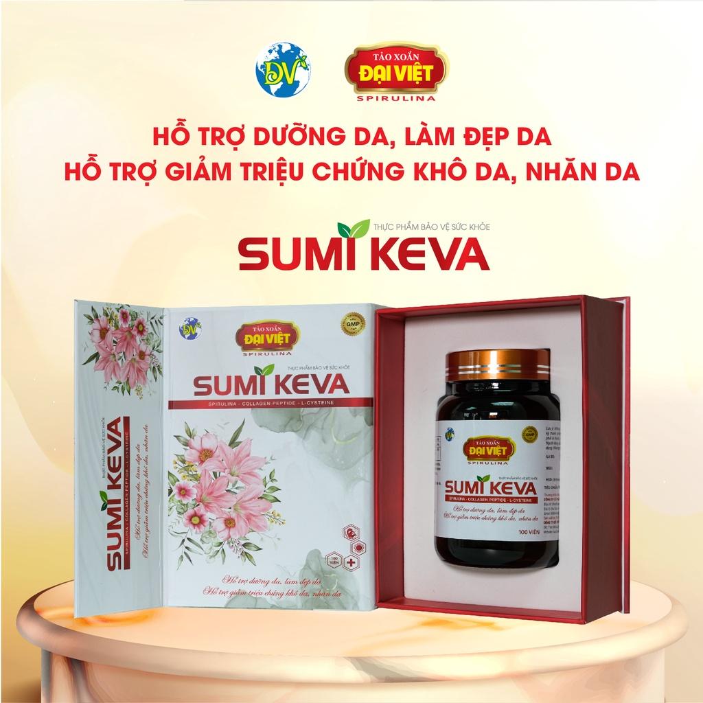 Tảo xoắn Đại Việt Sumi Keva Tảo viên Hỗ trợ dưỡng da, hỗ trợ tăng độ ẩm, Hỗ trợ giảm các triệu chứng khô da ITD17