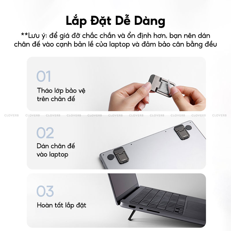 Giá Đỡ BASEUS Slim Laptop Kickstand Có Thể Gập Gọn Cho Máy Từ 13 Đến 17 inch | Hàng Chính Hãng