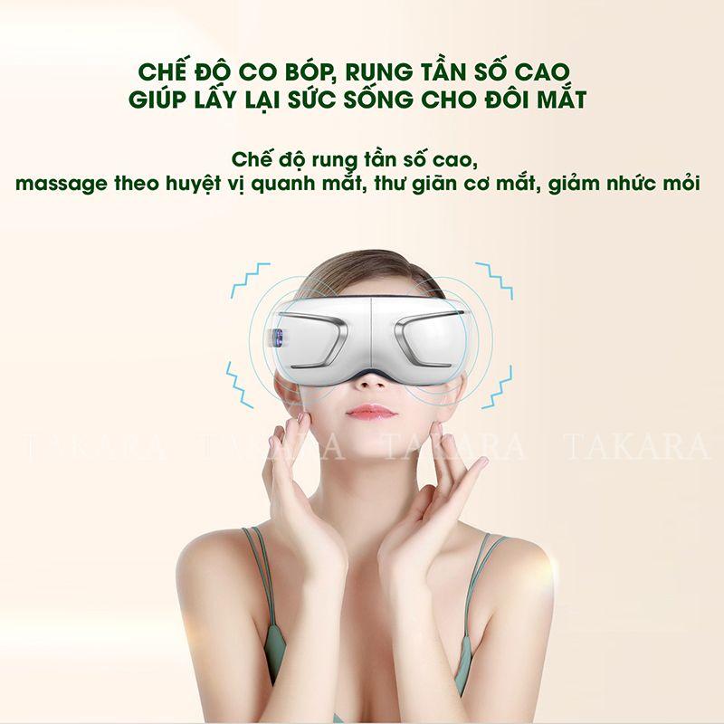 Máy Massage Mắt, Mát Xa Thư Giãn Takara Chăm Sóc Giảm Đau Nhức Mỏi Với 5 Chế Độ Tự Chọn BH 12 Tháng MSM01
