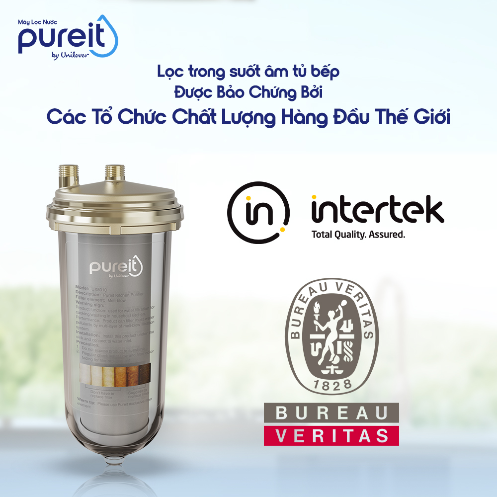 Lọc Thô Trong Suốt Âm Tủ Bếp Pureit, Hàng chính hãng