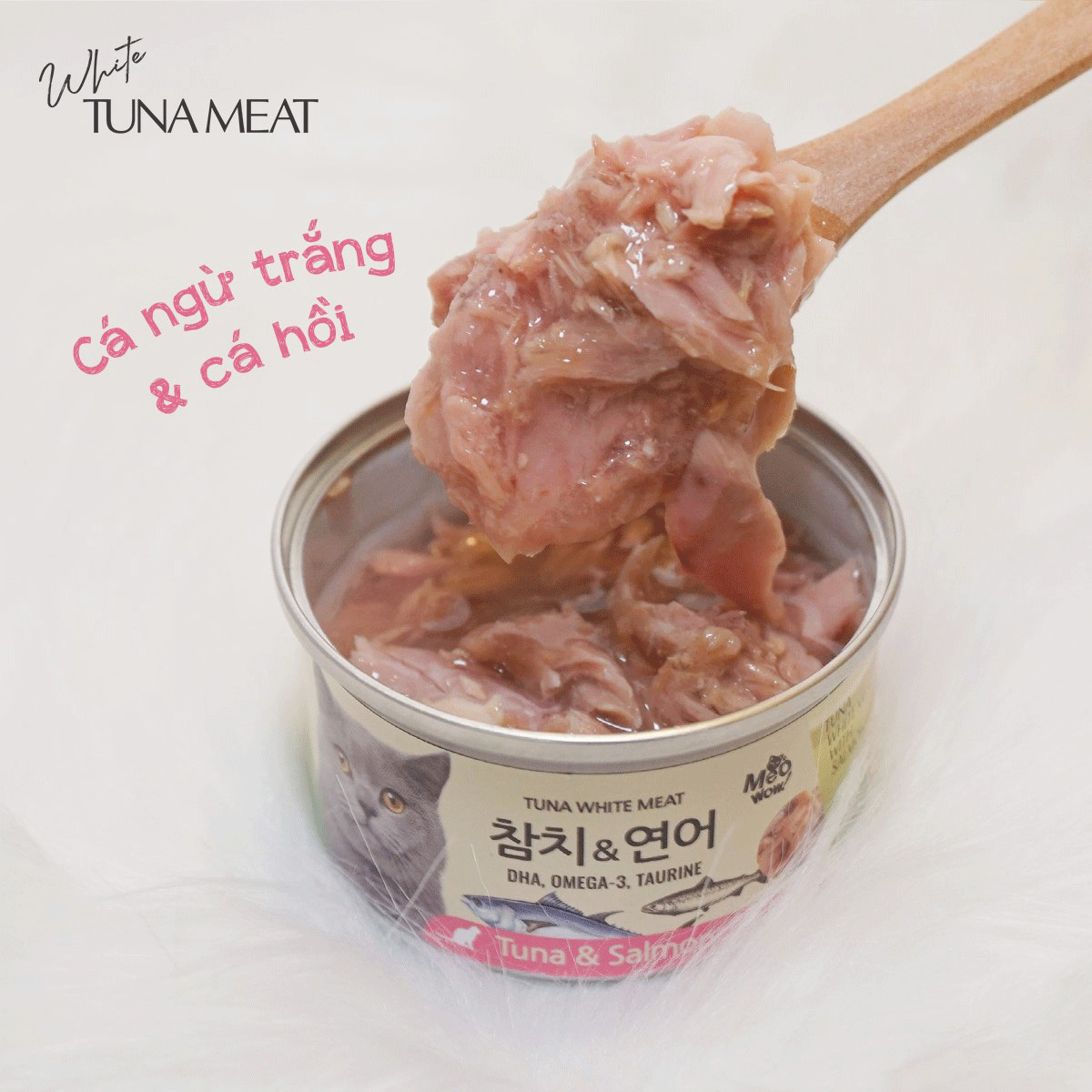 Cá Ngừ Trắng Đóng Hộp Cho Mèo - Tuna White Meat 80g