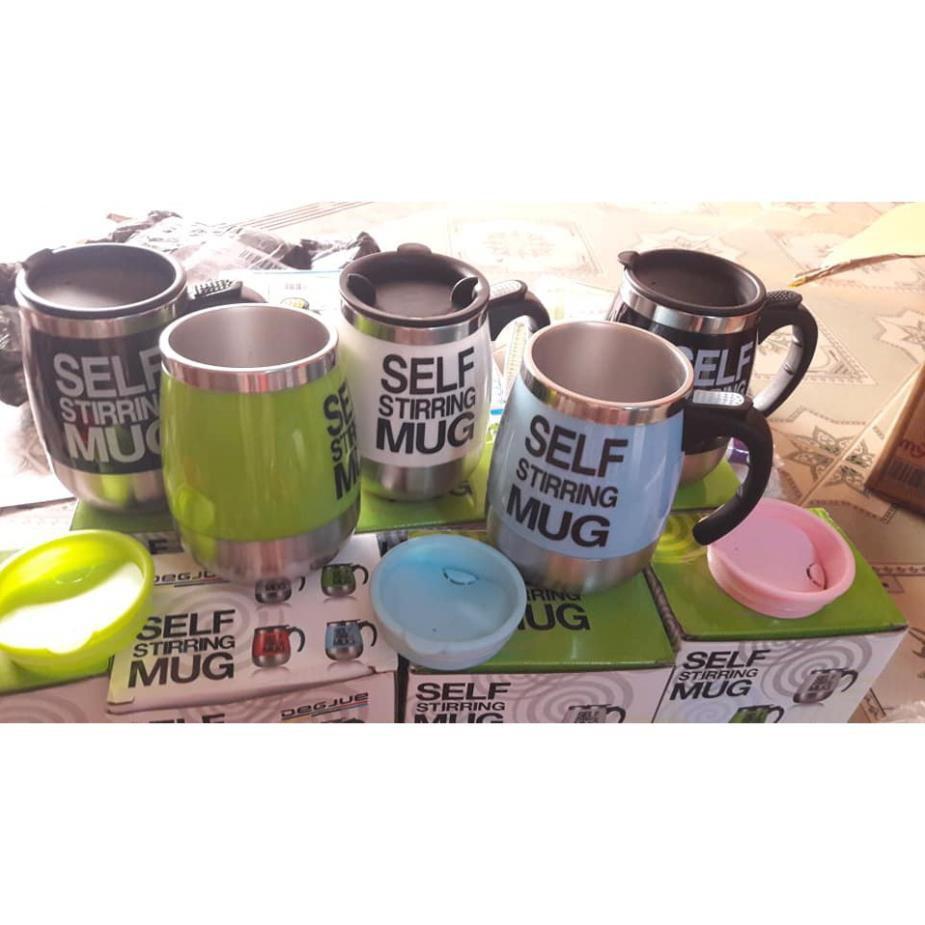 Ly/cốc tự khuấy giữ nhiệt lớn 450ml – Chính hang Auto Magnetic Mug – Khuấy café, thức uống văn phòng