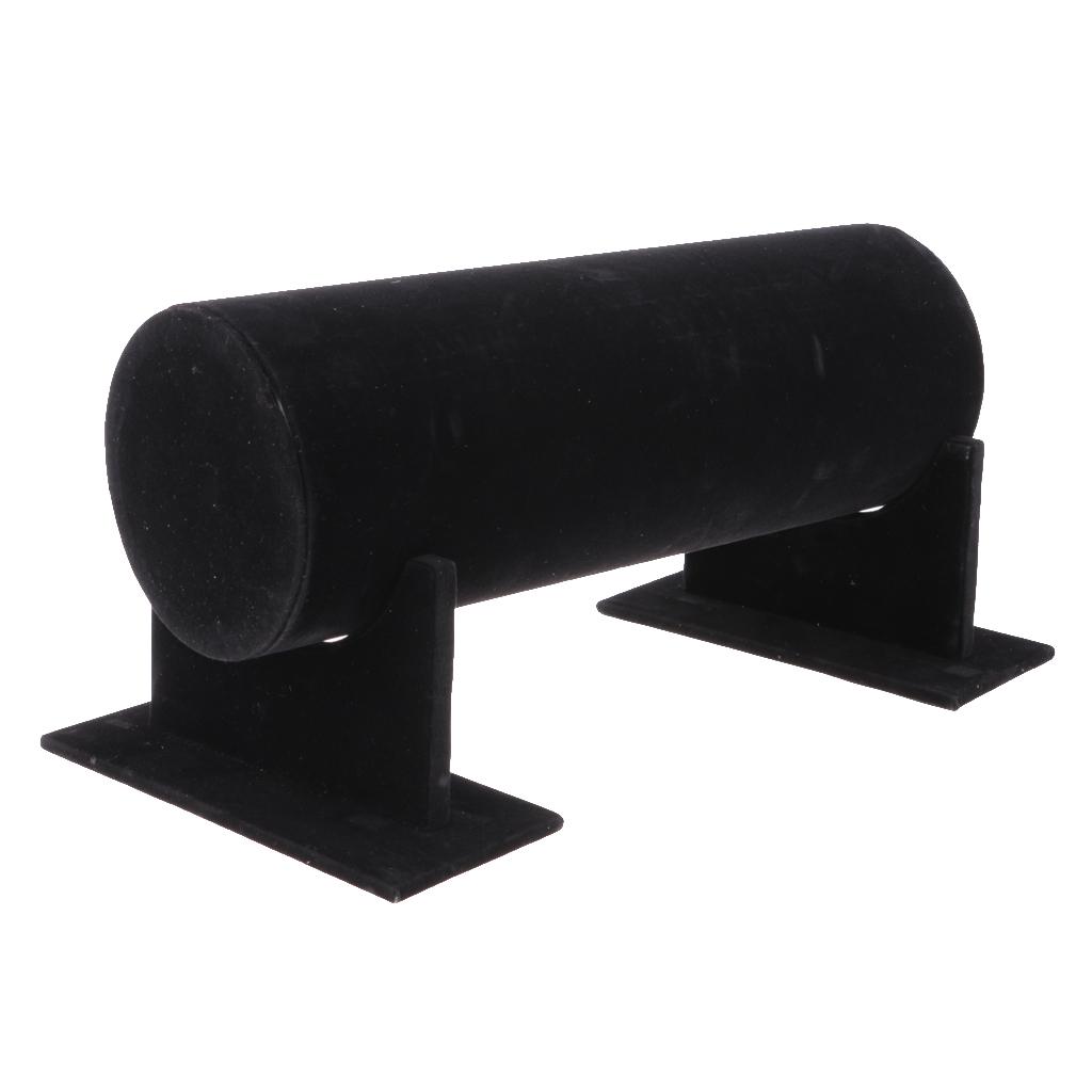 2xVelvet T-Bar Headband Holder Retail Shop Jewelry Display Stand Rack Black