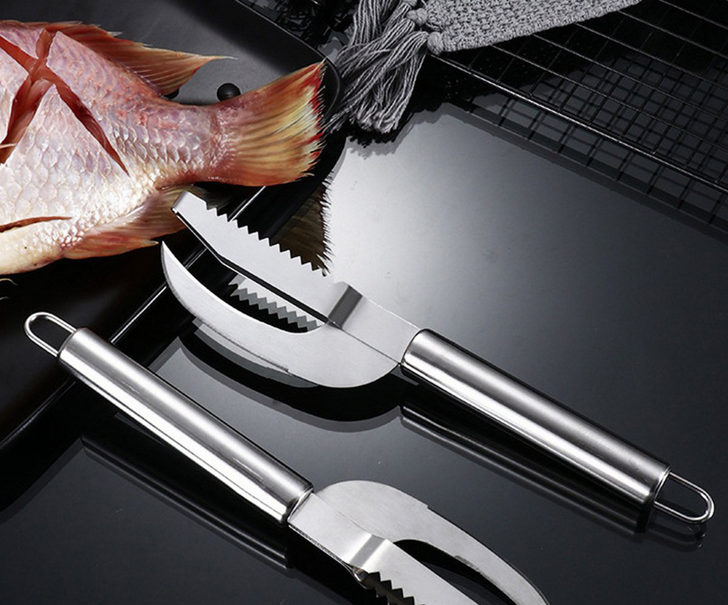 Dụng Cụ Mổ Bụng Cá, Cạo Vảy, Làm Lòng Gà Bằng Inox Không Gỉ