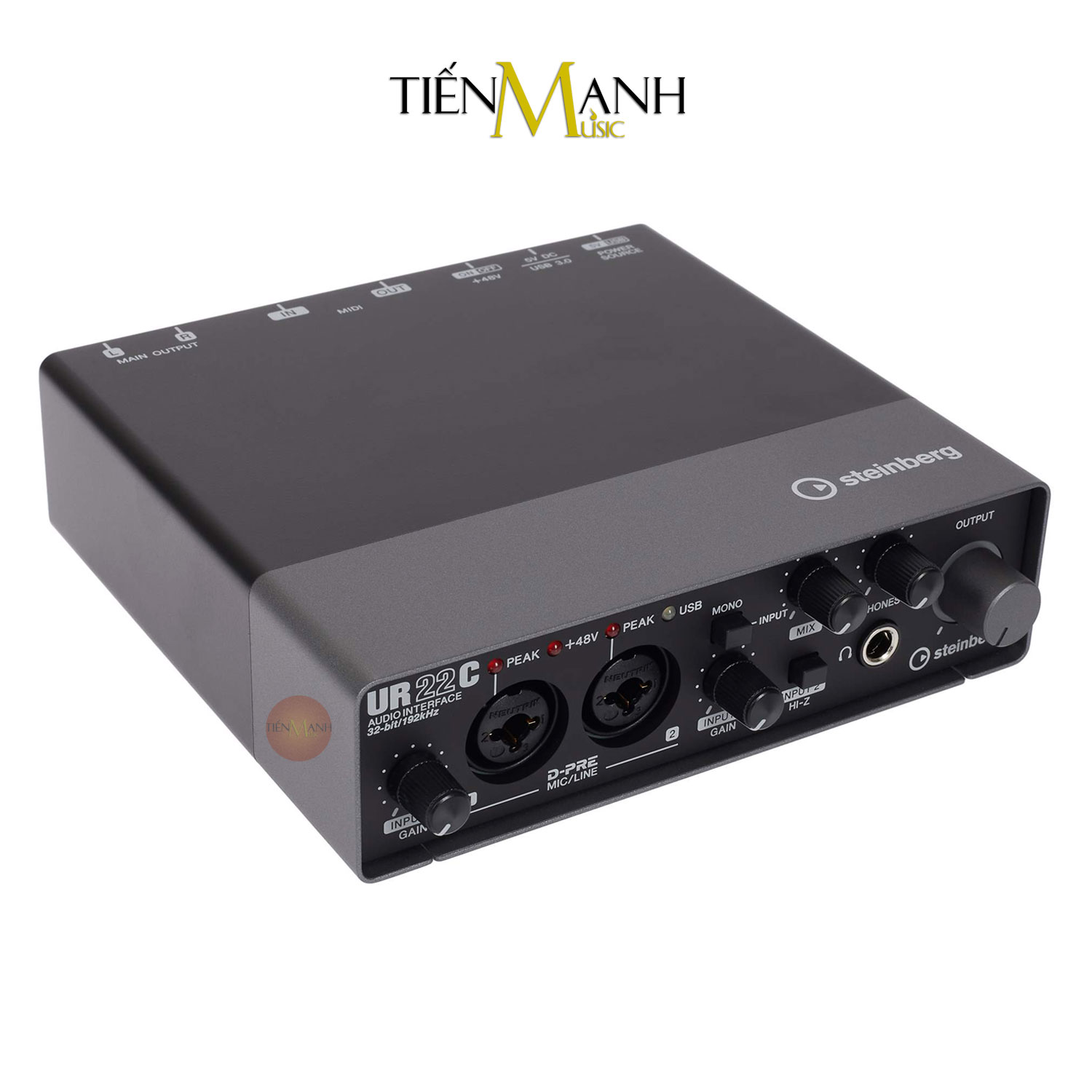 Soundcard Steinberg UR22C - Sound Card Bộ Thu Âm Thanh và Livestream USB 3.0 Audio Interface Hàng Chính Hãng - Kèm Móng Gẩy DreamMaker