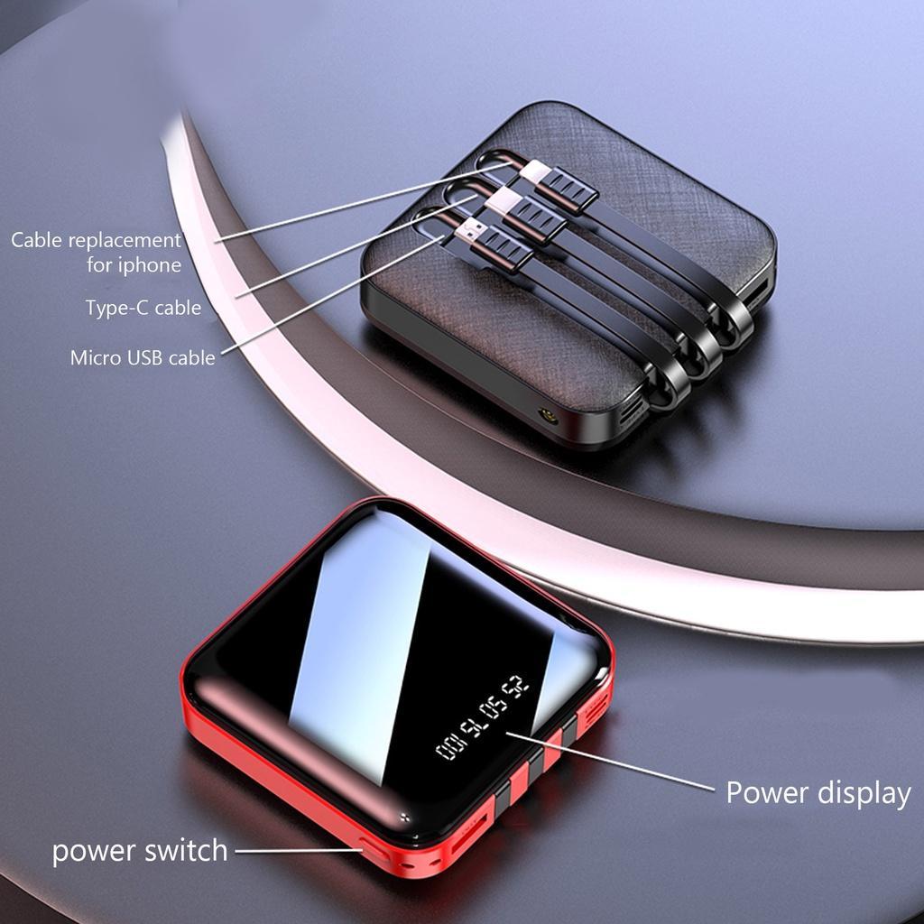 Sạc dự phòng tích hợp màn hình Led dung Lượng 10000MAH kèm cáp usb type-c micro