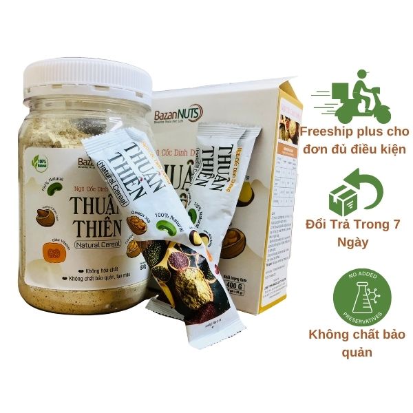 Ngũ cốc dinh dưỡng Thuận thiên từ 10 loại hat- Bữa ăn tiện lợi bổ sung dinh dưỡng cho người vận động nhiều, phụ nữ mang thai và  sau sinh, trẻ em