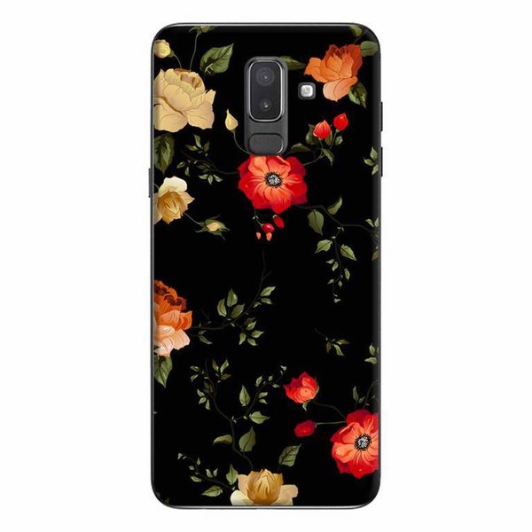 Ốp Lưng Dành Cho Điện Thoại Samsung Galaxy J8 2018 - Hoa Hồng Nền Đen