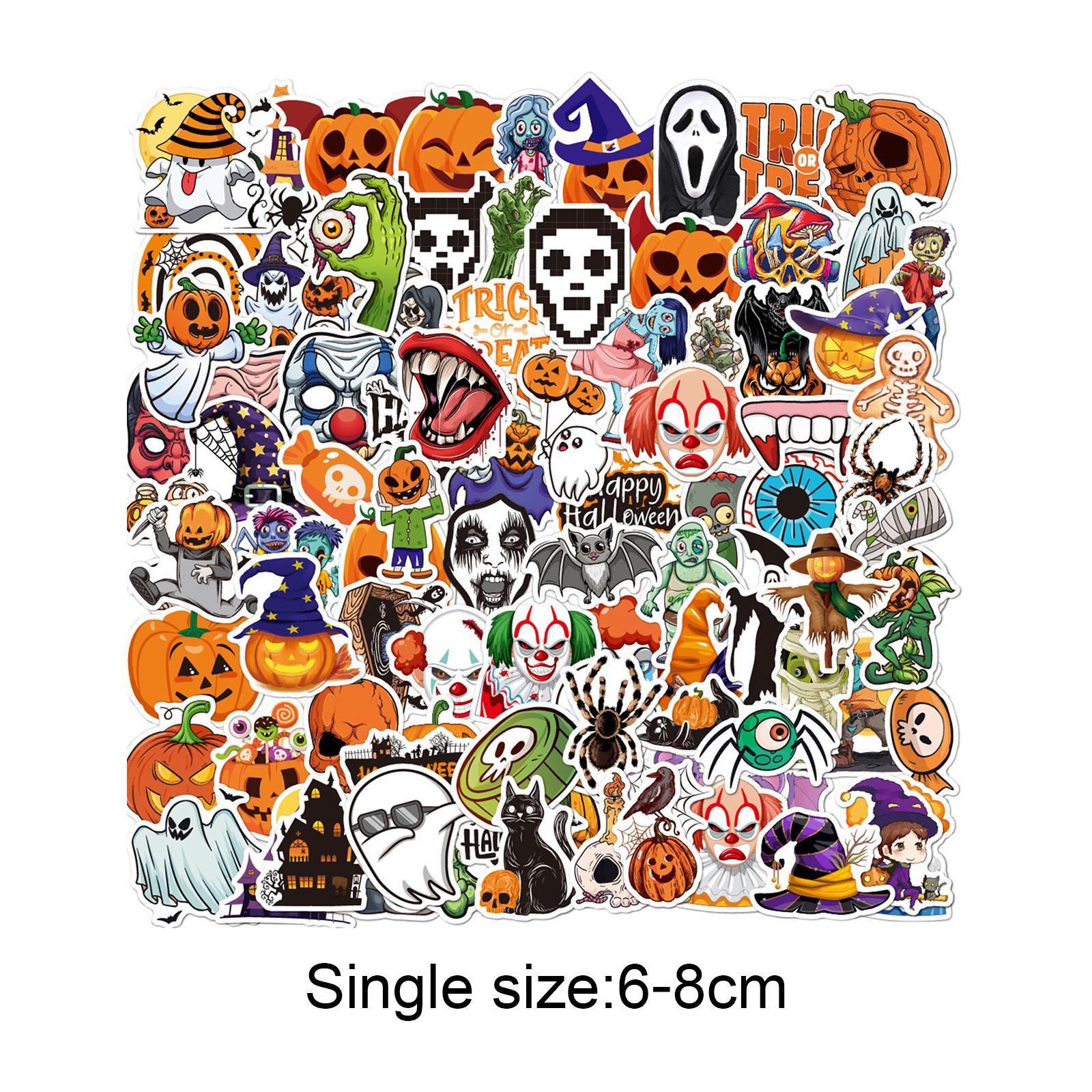 100Pcs Halloween Stickers Holiday Stickers Decals for Kids Teen Adult Phone