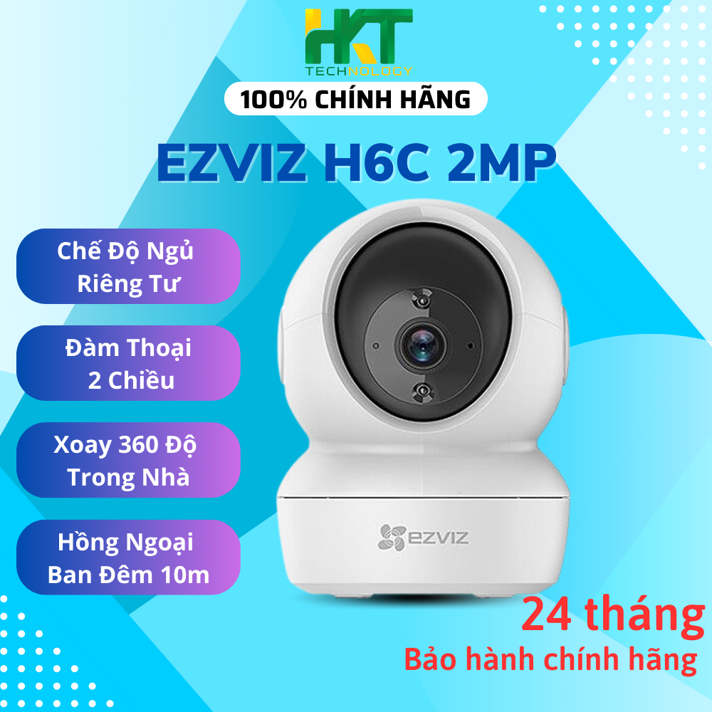 Camera Wifi Trong Nhà Xoay 360 Độ Ezviz H6C 2MP đàm thoại 2 chiều - Hàng chính hãng
