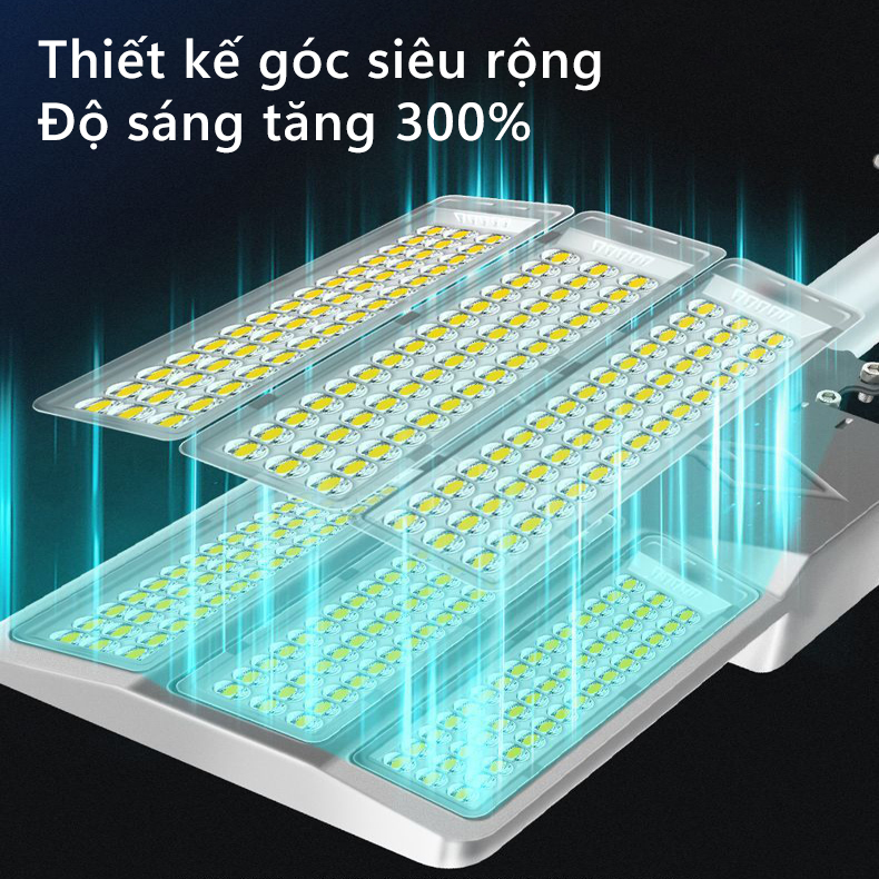 Đèn năng lượng mặt trời 1000w-cao áp 3 mặt, vật liệu cao cấp, bền đẹp,, góc chiếu sáng siêu rộng- K1545