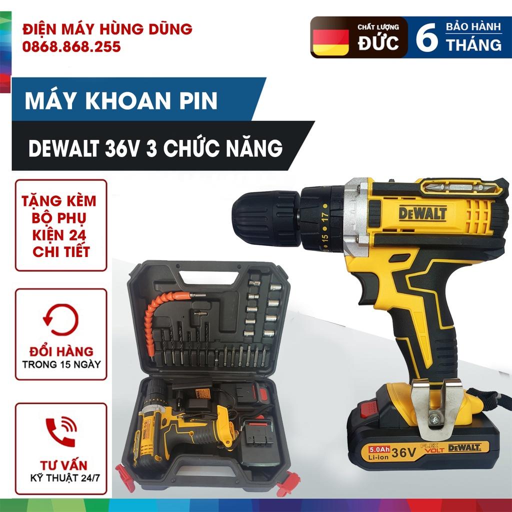 Máy Khoan pin Kadusun 3 chức năng có búa tặng kèm bộ phụ kiện 24 chi tiết