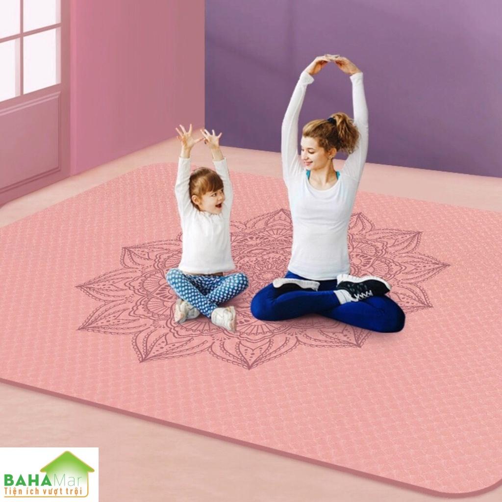 THẢM TẬP ĐA NĂNG (YOGA) ĐÔI KÍCH THƯỚC LỚN 130cm x 200cm  &quot;BAHAMAR&quot; mềm mại và thoải mái khi sử dụng trong nhà