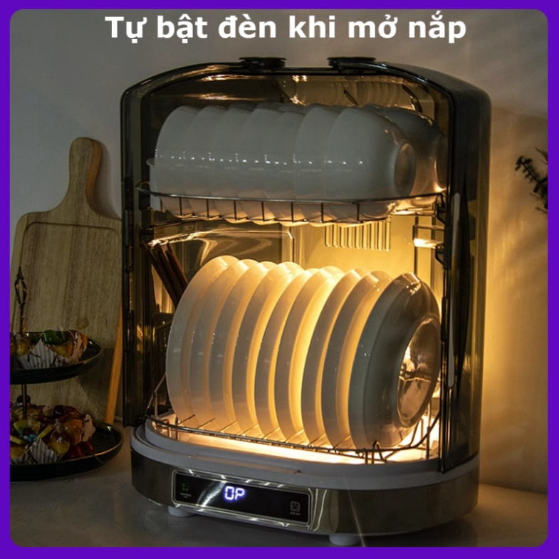 Tủ sấy khử khuẩn bát đũa Neutrino 55L màn LCD sang trọng ,Máy sấy bát đũa, Máy khử trùng chén bát đũa bằng ion âm siêu sạch mẫu 2024