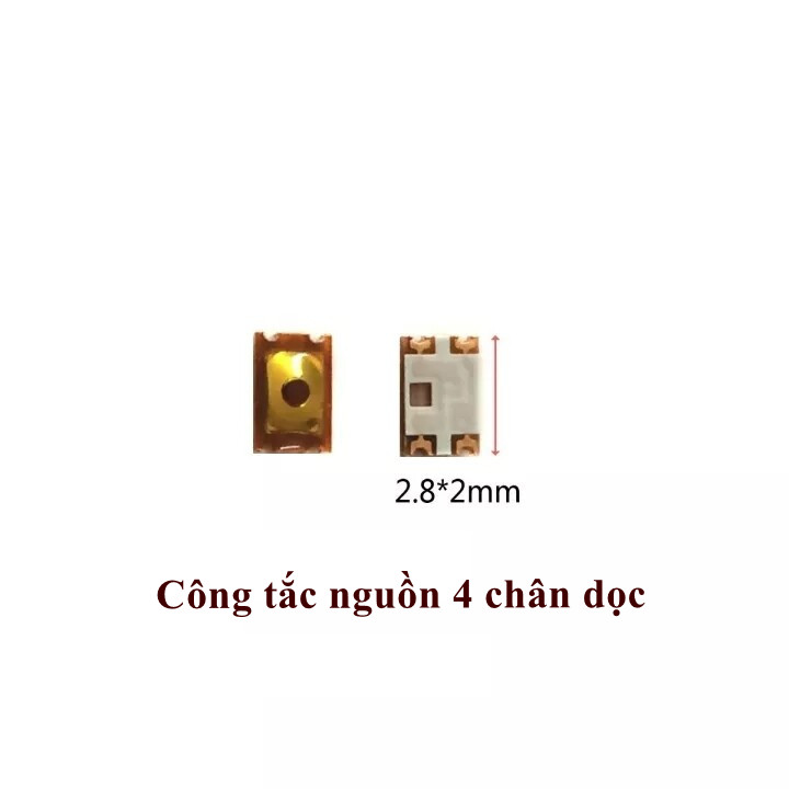 Công tắc nguồn 4 chân dọc(5 cái)