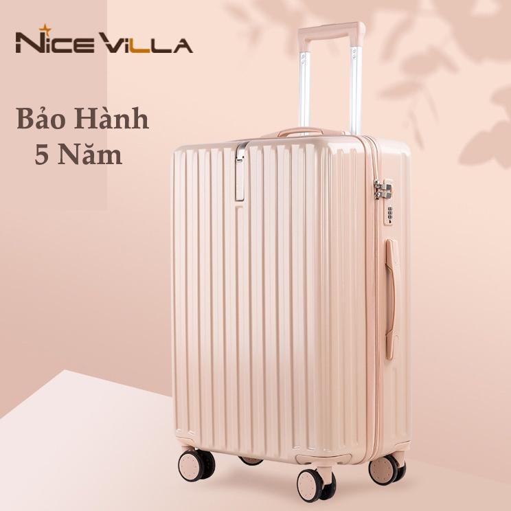 [Hỏa Tốc HCM] Vali Thời Trang Nhựa Dẻo PP Nice villa Chống Va Đập Size 20inch & 24inch