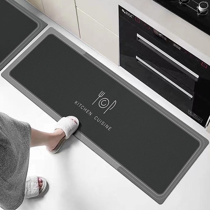 Thảm Lót Sàn Nhà Bếp Bằng Da pvc Chống Trượt/Dầu/Nước Tiện Dụng Cho Nhà Bếp