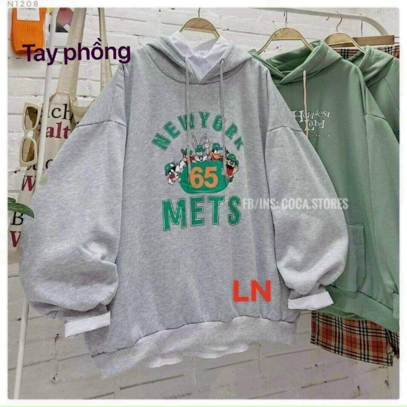 Áo hoodie NEW YORK nữ , áo hoodie nam,  áo hoodie cặp đôi . áo hoodie form rộng tay phồng  , áo khoác chữ new york nam nữ mặc