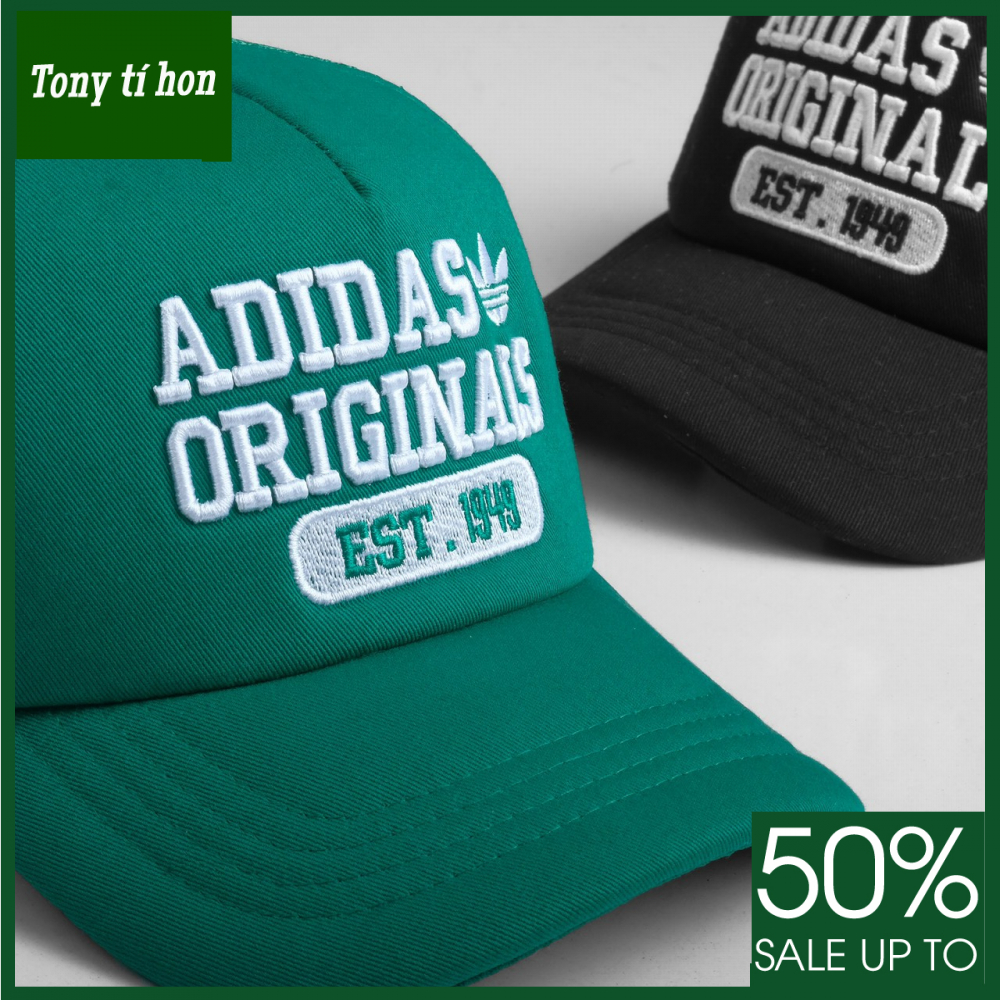 Tony tí hon - Mũ/nón kết lưỡi trai Snapback Adi.dass 1949 logo thêu phối lưới thời trang nam nữ cao cấp màu đen/ xanh