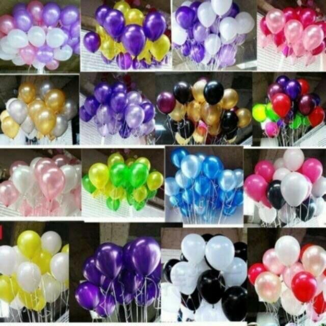 Bong bóng nhũ Thái Lan 10" bịch 25 cái trang trí sinh nhật