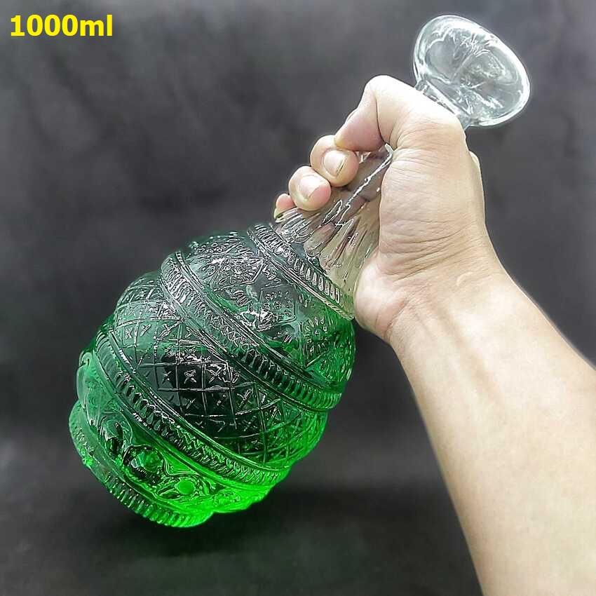 Chai Thủy Tinh Đựng Rượu cao cấp mẫu tháp phật - Bộ Vỏ Chai Rượu Đẹp