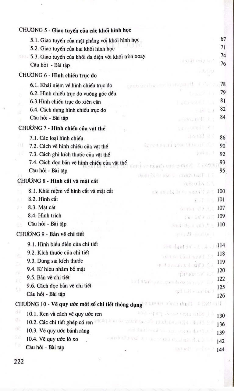 Giáo Trình Vẽ Kĩ Thuật - Sách Dùng Cho Các Trường Đào Tạo Hệ Trung Cấp Chuyên NGhiệp