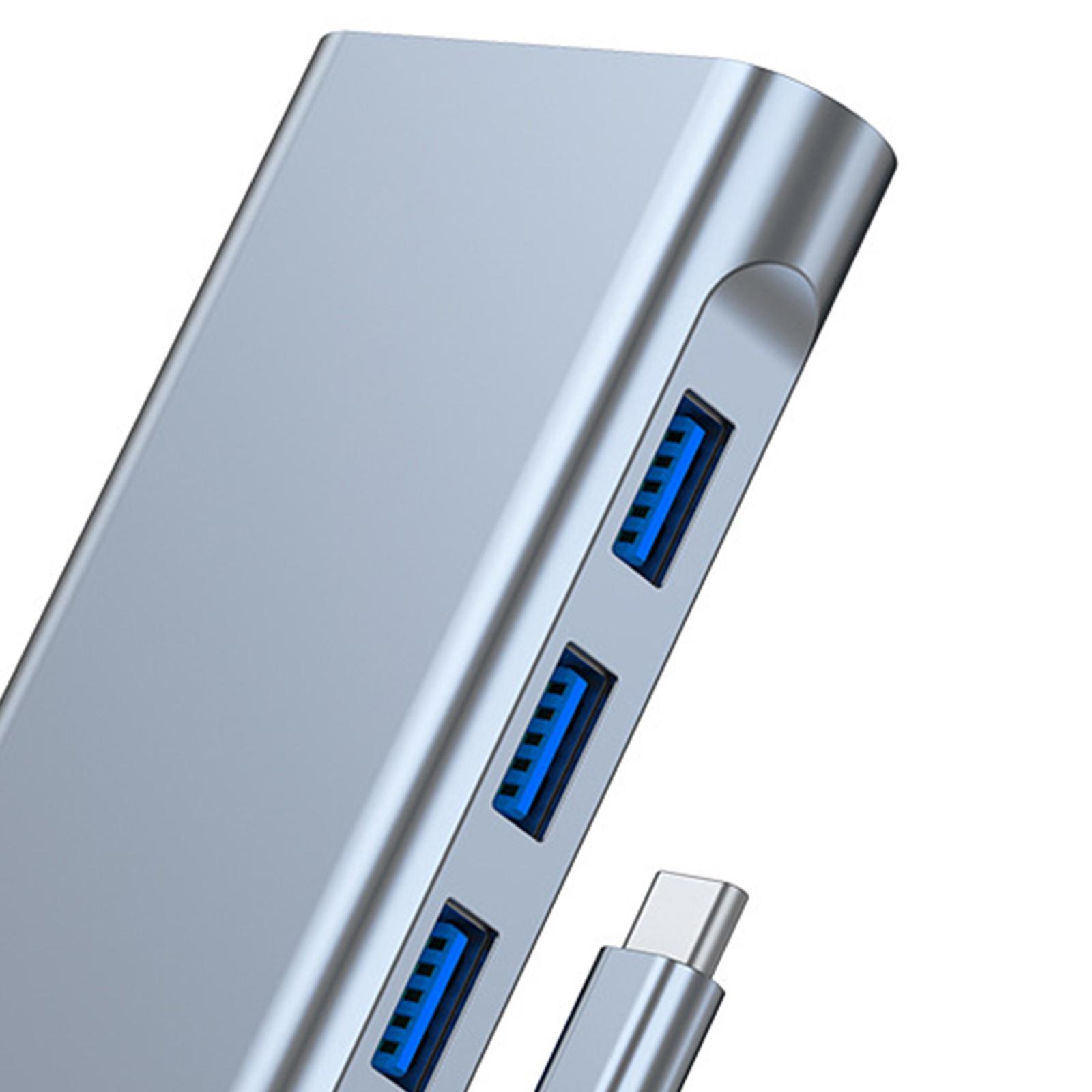 11 in 1 USB C to USB Adapter,TF Card Reader,Docking Station USB 2.0 Port,Audio,HDMI to VGA,USB 3.0 Port, PD for Laptop