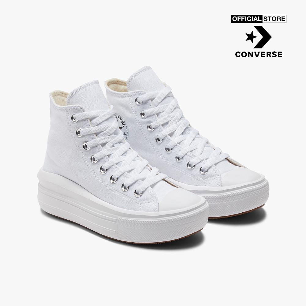 CONVERSE - Giày sneakers nữ cổ cao Chuck Taylor All Star Move 568498C-0000_WHITE