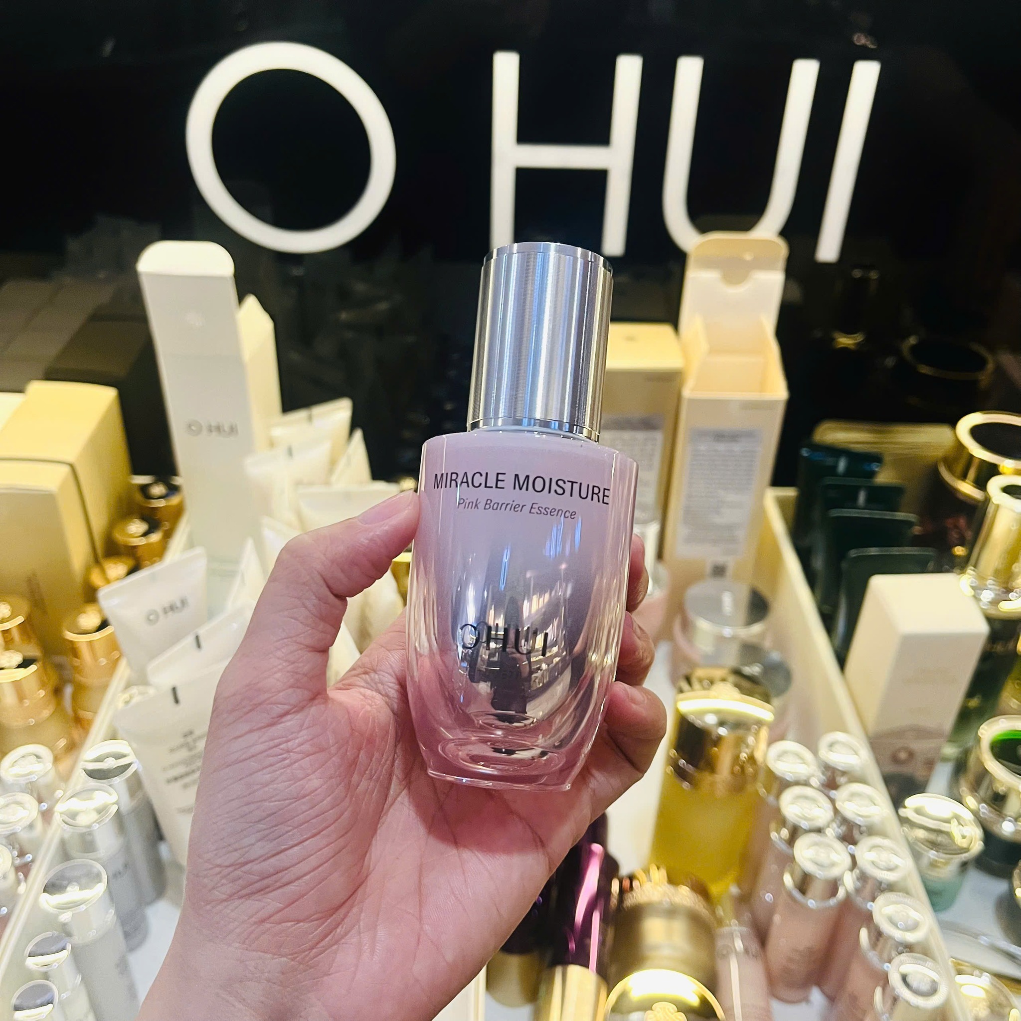 Tinh Chất Dưỡng Ẩm Ohui Miracle Moisture Pink Barrier Essence 20ml tách set