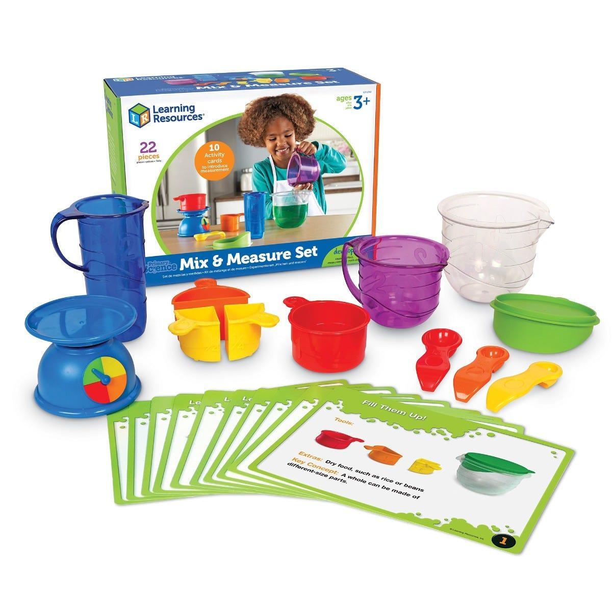 Learning Resources Bộ đồ chơi khoa học - khuấy trộn và cân đong dành cho trẻ em - Primary Science Mix &amp; Measure Set